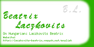 beatrix laczkovits business card